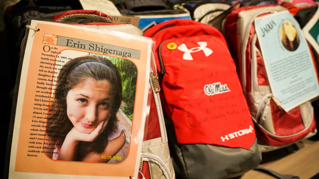 Backpacks and a real-life story from the Send Silence Packing event