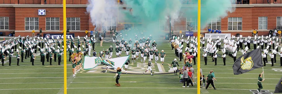 Homecoming celebration at the football game in 2018