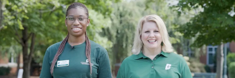 Screenshot of Dede Effon and Christine Reed Davis from the health and well-being message video